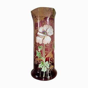 Art Nouveau Purple Vase by Francois Theordore Legras, 20th Century