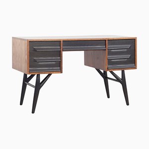 Desk with Elegant Slanted Wood Legs, 1950s