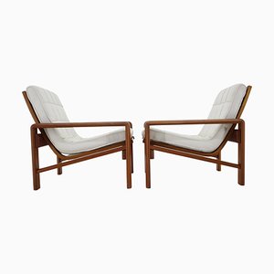 Teak Armchairs attributed to Emc Mobler, Denmark, 1970s, Set of 2