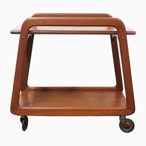 Danish Teak Bar Trolley with Rotating Top by Sika Møbler, 1960s