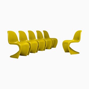 Green Panton Chairs by Verner Panton for Vitra, 2000s, Set of 6