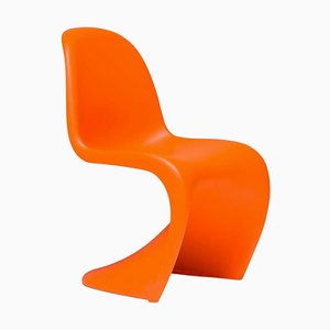 Chaise Panton Mid-Century Moderne Orange par Verner Panton pour Vitra, 2000s