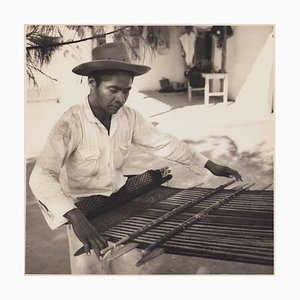 Hanna Seidel, Mexico, Man, Handcraft, 1960s, Black and White Photography