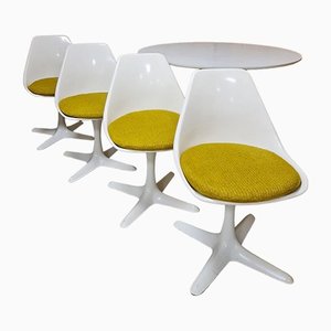 Vintage Space Age Dining Set by Maurice Burke for Arkana, 1960s, Set of 5