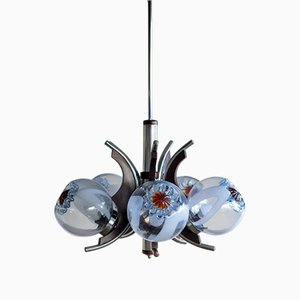 Murano Glass Ceiling Lamp from Mazzega, 1970s