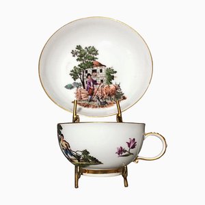 18th Century Meissen Porcelain Cup, Set of 2