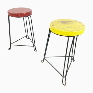 Tabourets Mid-Century Industriels, 1950s, Set de 2