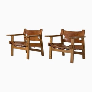 Spanish Chairs by Børge Mogensen for Fredericia Stolefabrik, 1960s, Set of 2