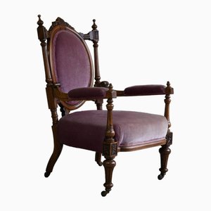Victorian Ladies Easy Chair in Walnut