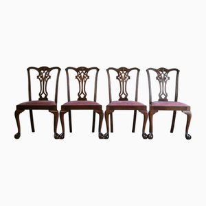 Mahogany Chippendale Dining Chairs from Waring & Gillow, Set of 4