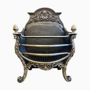 Antique English Rococo Fire Basket, 1895