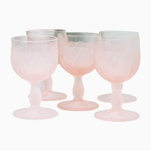 Vintage Taitu Rosalines Wine Glasses, Italy, 1970s, Set of 5