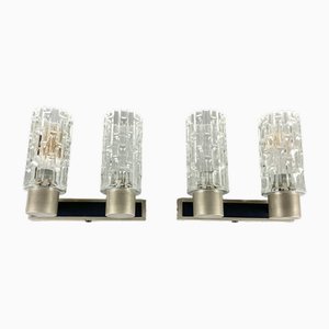 Vintage Double Wall Sconces by Hillebrand for Hillebrand Lighting, Germany, 1970, Set of 2