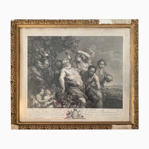 Pierre Paul Rubens, Promenade Silènes, 18e Siècle, 1800s, Gravure sur Papier