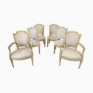 Dining Chairs & Armchairs, 1860s, Set of 6