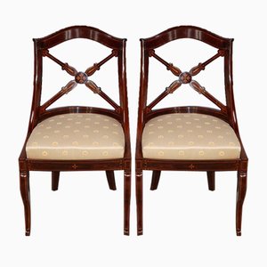 Charles X Rosewood Chairs from Maison Jeanselme, Set of 2