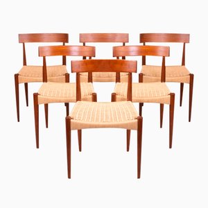 Model MK200 Dining Chairs by Arne Hovmand-Olsen for Mogens Kold, 1950s, Set of 6