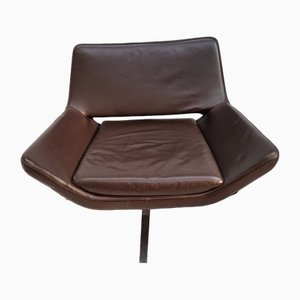 Metropolitan Chocolate Brown Leather Armchair by Jeffrey Bernett for B & B Italia