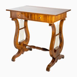 Mesa de trabajo de lira Biedermeier, década de 1820