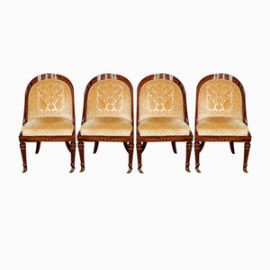 Charles X Rosewood Chairs, Set of 4