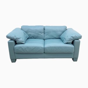 Blaues Leder Modell DS 17 #2 Sofa von de Sede