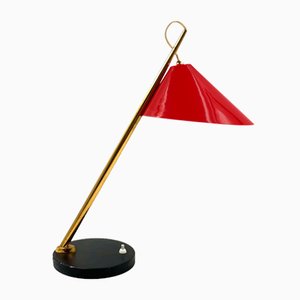 Mid-Century Red Table Lamp, 1960s