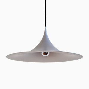 Silver Colored Semi Pendant Lamp by Bonderup & Torsten Thorup for F&M