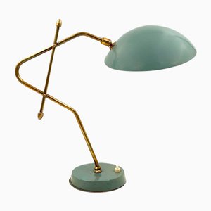 French Modern Light Blue Table Lamp, 1960s