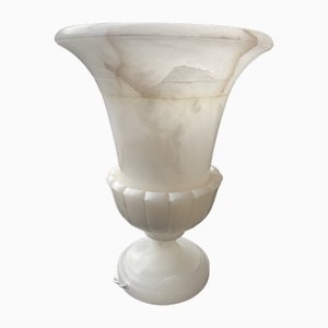 Französische Art Deco Alabaster Tischlampe im neoklassizistischen Stil