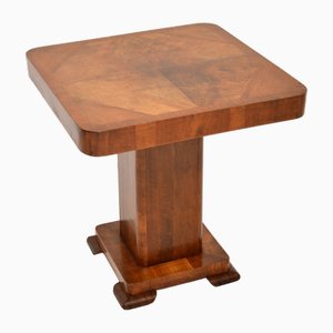 Art Deco Walnut Occasional Side Table, 1920s