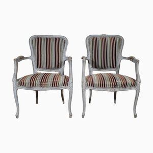 Set of Swedish Antique Rococo Style Armchairs, 1890s