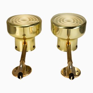 Brass Bumling Wall Lights by Anders Pehrson for Ateljé Lyktan, Sweden, 1970s, Set of 2