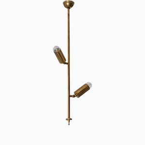 Italian Pendant Lamp in Brass with Directional Diffusers, 1950s