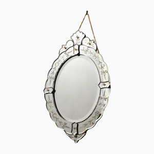 Venezianischer Ovaler Spiegel, 1930er