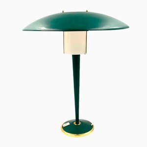 French Modern Petrol Green Table Lamp, 1960s
