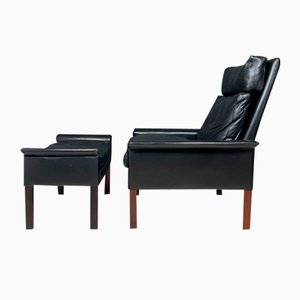 Lounge Chair & Ottoman Mod. 500 for Vatne Møbler attributed to Hans Olsen, Denmark, 1960s, Set of 2