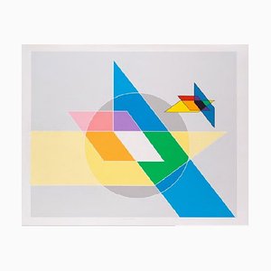 Luigi Veronesi, Costruzione TH9, 1986, Farbserigraphie auf Papier