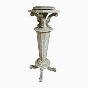 Antique Pedestal in Carved Wood from Befos