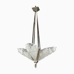 Art Deco Ceiling Lamp attributed to Degue, 1920s