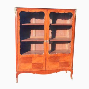 Antique Showcase in Rosewood Marquetry, 1800s