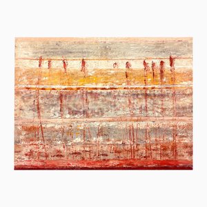 Annette Selle, Red Sea, 2017, Huile sur Toile