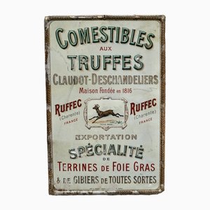 Claudot-Deschandeliers Comestible avec Panneau Publicitaire Truffes, 1900