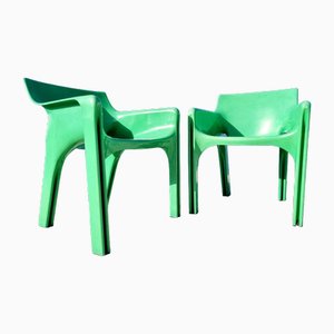 Mid-Century Italian Gaudi Chairs by Vico Magistretti for Artemide, 1970, Set of 2