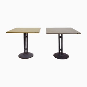 Small Yellow Outdoor Tables in Aluminum, 1950