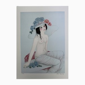 Mara Tran Long, Nu Aux Roses Bleues, 2000s, Print