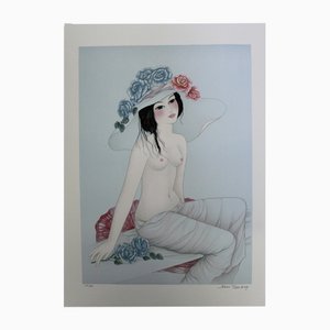 Mara Tran Long, Nu Aux Roses Bleues, década de 2000, impresión