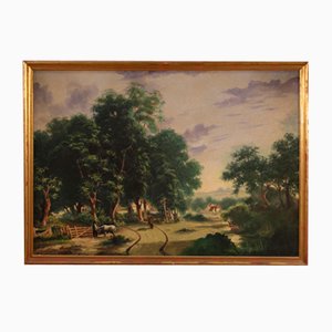 Italian Artist, Landscape, 1950, Oil on Canvas, Framed