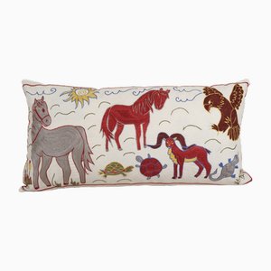 Tashkent Suzani Animal Cushion Cover, 2010s