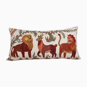 Suzani Lion and Deer Cushion Cover, 2010s