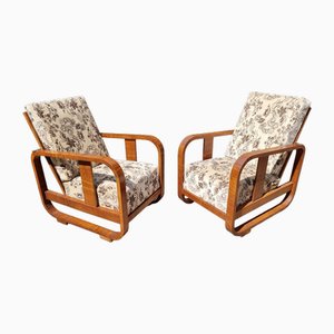 Art Deco Armchairs by Jindřich Halabala for Thonet, 1940s, Set of 2